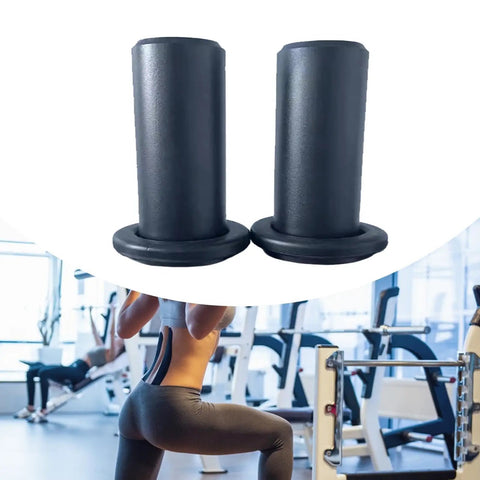 Two Piece Weight Plate Holders For Your Home Gym Storage And Organization, black finish, shown in a gym setting.