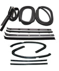 Chevrolet C10 Pickup Door Window Seal Kit 1973 To 1980 Complete Weatherstripping Set with inner and outer belt lines shown