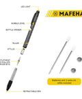 Fathers Day Gift For Dad And Men 9 In 1 Multitool Pen With LED Light Stylus Ruler Bubble Level Bottle Opener Screwdrivers Ballpoint Pen