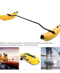 Inflatable Stabilizer Kit For Canoe And Kayak, Portable PVC Outrigger, yellow, lightweight, adds stability on the water