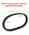 Drive Belt For Yamaha Grizzly 550 660 700 Kodiak 700 Rhino 660 And KYMCO UXV 700i, size dimensions shown in cm/inches.