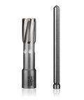 Front view of ANGELSWORD 3/4 in TCT annular cutter with 2 in cutting depth and 5/16 in × 4 in pilot pin for magnetic drill press