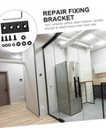 Heavy Duty Track Connecting Plate Set For Barn Doors Carbon Steel Bracket Connectors with fasteners in black finish