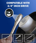 7 Piece Wheel Bearing Lock Nut Socket Set With Half Inch Drive SAE And Metric 6 Point Axle Nut Sockets compatibility