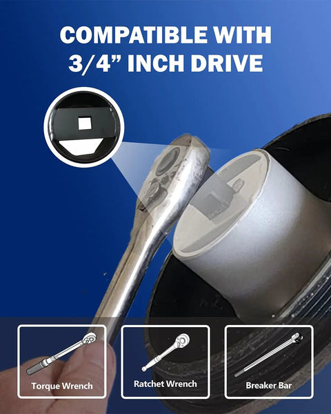 7 Piece Wheel Bearing Lock Nut Socket Set With Half Inch Drive SAE And Metric 6 Point Axle Nut Sockets compatibility