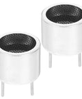 2 Pack 16mm Industrial Sensor Probes For High Precision Distance Measurement And Obstacle Detection, Replacement Probes In Iron With Silver Finish, Transceiver Probe Included For Industrial Grade Use, shown with two silver metal probes