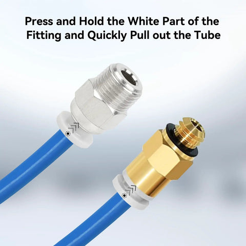 Dope Bowden Tubing Kit 1M XS Series 1.75mm Filament with PC4 M6 and PC4 M10 fittings detail