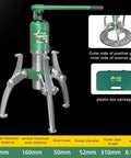 Badass 10 Ton Hydraulic Gear Puller Kit For Bearings Hubs Flanges Separators Uses Smooth Heavy Pump Actions To Help Mechanics Fix Cars Trucks Garage With 3 Jaw Options Handling Tight Spots For Jobs Quick Removal Repair Needs Anyplace. green 3-jaw hydraulic puller kit with plastic case, 50mm travel