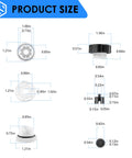 Dimensions diagram of Vacuum Breaker Kit For Traditional Anti Siphon Frost Free Sillcock Valves Replacement Prevent Backflow And Water Contamination