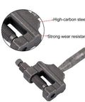 Heavy Duty Chain Breaker Tool For Motorcycles And ATVs with high-carbon steel, showing strong wear resistance in close-up view.