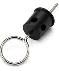 12 Gauge Perimeter Alarm Adapter for Nailgun Blank Fire 22 Caliber Blanks in black with silver loop design
