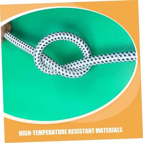 High Temp Steam Hose for Garment Steamers Flexible PVC Nylon Tube Replacement Part Durable Compatible With Most Ironing Machines Easy Install And Long Lasting Performance showing a flexible knotted section.
