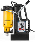 Heavy Duty Magnetic Drill Press Featuring 13000N Magnet Grip For Precision Tapping Reaming And Countersink Work Cuts Mild Steel Like Butter On the MT2 Taper Setup.