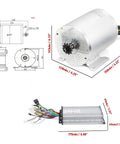 36V 1000W Brushless DC Mid Motor Kit with 3100 RPM no load, includes speed controller and wiring for go karts, e-bikes, and scooters.