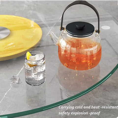 Tempered Glass Lazy Susan Turntable With Stainless Steel Bearings And Smooth Ball Bearing Spin Heavy Duty Rotating Tray 100cm