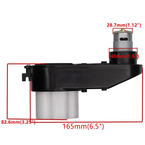 Dimensions of Two Pack 12V 390 High Speed Ride On Car Gearbox 20000RPM Replacement Drive Engine for Kids Electric Toys RS390
