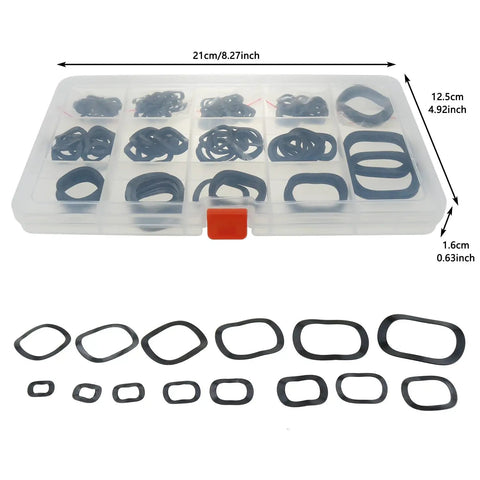 290 Piece Pack Black Manganese Steel Wave Spring Washers Set M5 Through M31 For Electrical Connections In Home And Commercial Appliances Durable Ready To Use Kit For Pros And DIYers in labeled case