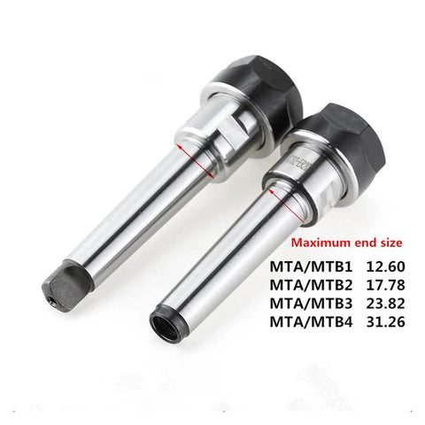 1pc CNC Lathe Threaded Spring MTB2 MTB3 MTB4 Milling Tool Vibration Dampener with ER20A specifications and sizes displayed.