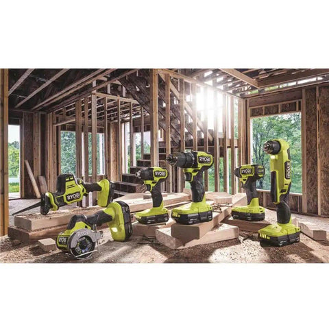 Hard Hitting 18V Brushless Drill And Impact Driver Kit With Two 1 5Ah Batteries in a construction setting.
