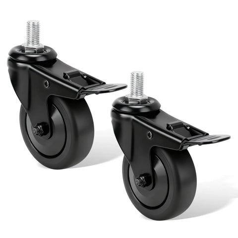 2 Pack 3 Inch Locking Caster Wheels For Pit Boss Pellet Grills Pro Series And Navigator Replacement Stem Casters For Austin XL 820 1100 850