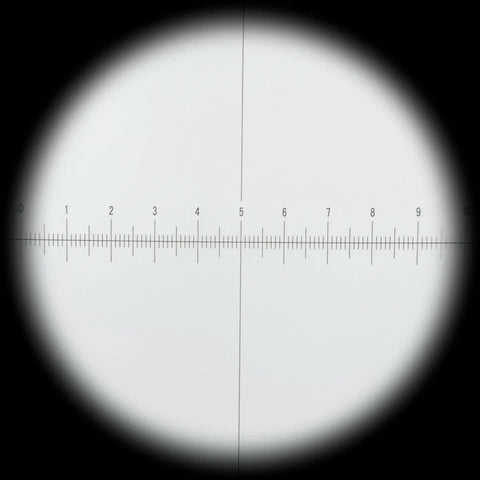 Extreme Widefield 10X Eyepiece With Reticle For Microscope, 30mm Mount, High Eye-Point Design, 22mm Field Of View, Achromatic DIN JIS, Pro Grade Optical Accessory, reticle scale view