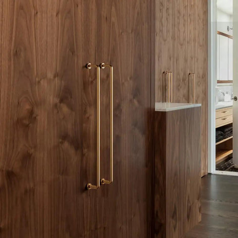 Six Pack Cabinet Pulls Center To Center Seven And Nine Sixteenths Inch Warm Champagne Bronze Modern Brushed Zinc Alloy Drawer Handles