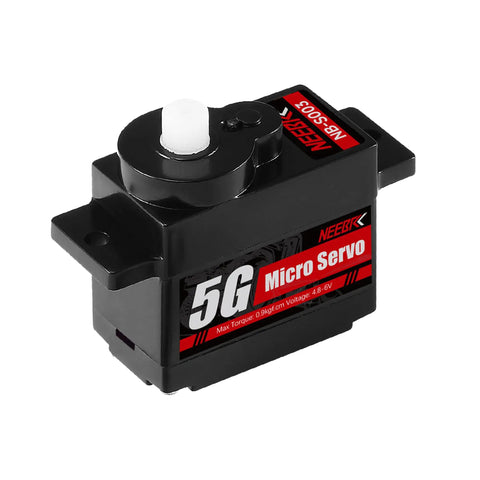 Dope 4 Pack 5G Micro Servo Motors For 1 To 28 RC Cars And Fixed Wing Planes K969 K989 K999 with black plastic shell
