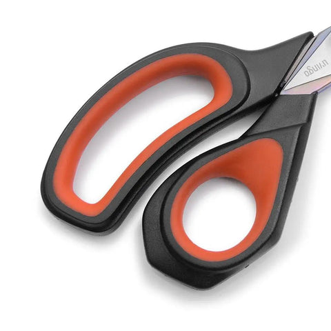 Two Pack Titanium Fabric Scissors Heavy Duty Tailor Shears, Ultra Sharp Rust Resistant Steel, Cuts Sixteen Layers Like Butter, All Purpose Sewing Scissors for Quilting Alterations Crafting and DIY Projects close-up