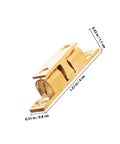 Brass Ball Catch Set For Cabinets And Wardrobes With Screws Hidden Door Latch dimensions shown