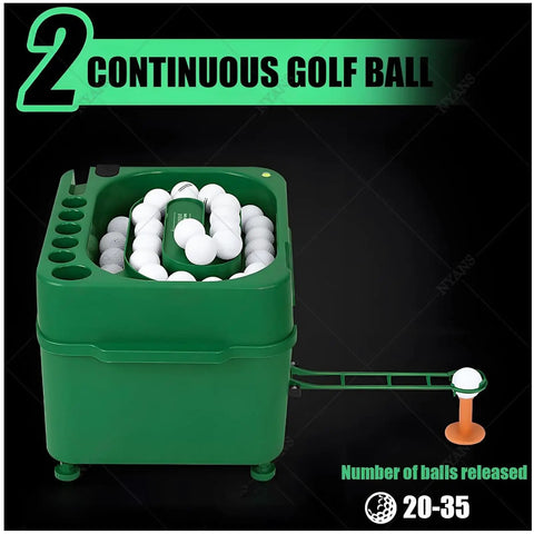 Launch Monitor With Automatic Ball Dispenser And Swing Trainer for Indoor Golf Practice with hands-free tee-up
