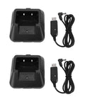 2 Pack UV5R Radio Charger Dock With Built In Indicator Light For UV5R Plus UV5RA UV5RB UV5RC UV5RD UV5RE Two Way Radios Wide Compatibility