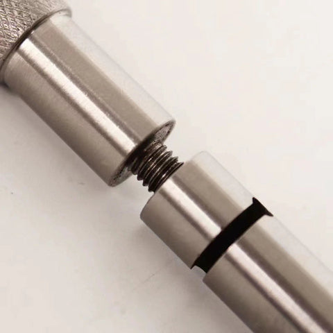 Close-up of the stainless steel connection in the Manual Camping Rope And Dehorning Wire Tool For Animal Handling And Outdoor Gear.
