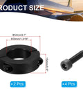 Bore 30mm Double Split Shaft Collar 54mm Outer Diameter 15mm Thick 2 Pack 45 Carbon Steel Locking Collar Clamp Style Set Screws