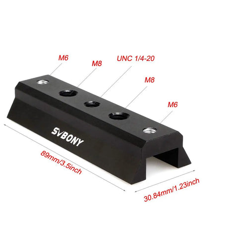 Guide Scope Ring Kit For Telescopes 43mm To 70mm, metal mount bar with M6 M8 holes, ideal for astrophotography