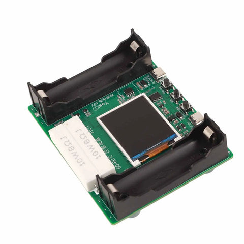 Pro Grade Battery Internal Resistance Tester With 1.77 Inch LCD Display Auto Charging And Discharging Modes For Lithium Battery Capacity Voltage Current And Power Measurement circuit board with battery holders