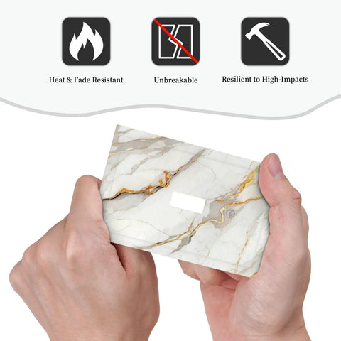 One Gang Light Switch Cover Plate White Gold Marble Wall Faceplate With Painted Screws Decorative Toggle Plate held in hand, unbreakable.