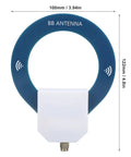 Portable Shortwave Loop Antenna With Adjustable Gain For 9.9kHz To 181MHz Rotatable AM FM SW Reception front view