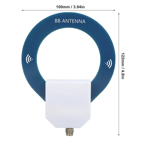 Portable Shortwave Loop Antenna With Adjustable Gain For 9.9kHz To 181MHz Rotatable AM FM SW Reception front view