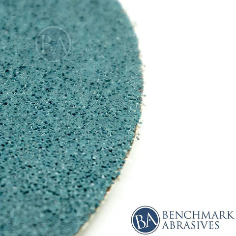 Close-up of 12 Inch Adhesive Back Zirconia Sanding Discs For Automotive DA Orbital Sander No Hole 40 Grit 5 Pack Pro Grade
