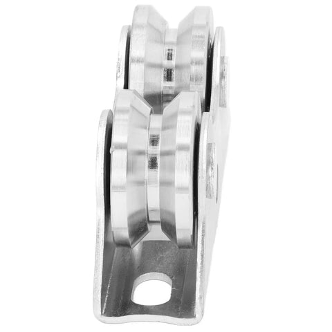 V Groove Wheel Sliding Gate Caster Heavy Duty Rigid Roller With Bracket For Inverted Track Rolling Gate Industrial Carts