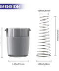 AGM73610701 Magnetic Washer Door Plunger And Spring Replacement Kit with dimensions of washer prop and spring.