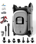 All-In-One Electric Inflation Pump For Inflatable SUP Kayak Boat Air Mattress And More, 12V DC Dual Stage Fast Inflation