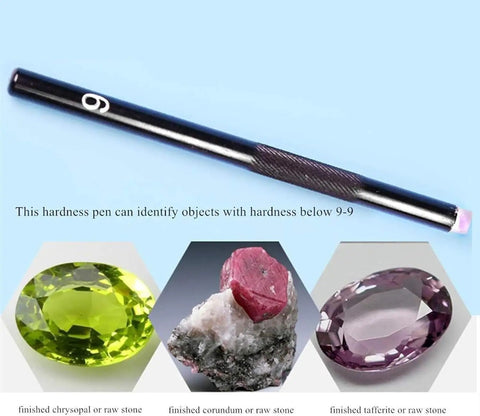 Hella Solid Game Changing Five Piece Mohs Hardness Pen Kit For Testing Gems And Rocks Without Damaging Stones Portable tool with minerals