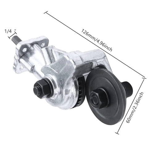Heavy Duty Double Head Sheet Metal Nibbler Drill Attachment Cutter Kit With Adapter, metal cutter detail with dimensions.