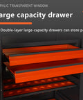 CNC Tool Holder Cabinet With Drawer And Storage Organizer Rack For Garage BT CAT40 120CAP Pro Grade Heavy Duty SPCC Steel Frame