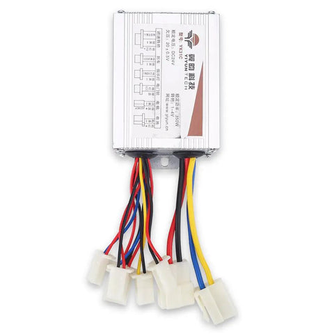 Heavy Duty 24V 350W Brushed Motor Controller Box for Electric Bikes and Scooters with Aluminum Heat Dissipation Shell Variable Throttle Speed Controller for Ebikes Built to Beat the Heat and Keep Your Ride Rolling
