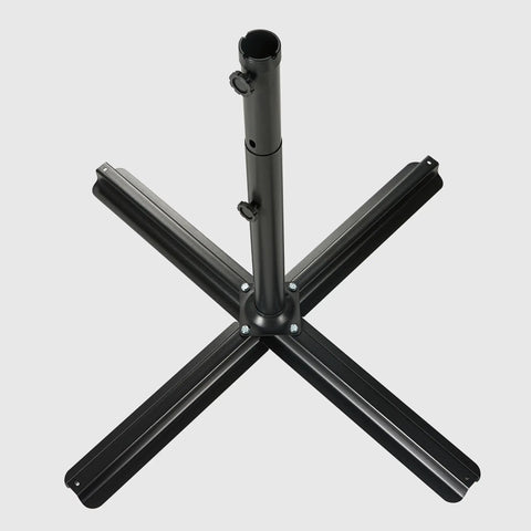 Universal Heavy Duty Patio Umbrella Cross Brace Stand For Outdoor Umbrellas, Aluminum Construction, Fits 9ft And 10ft Models