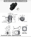 Push Button Latch Replacement For Boat Doors, Glove Boxes, And RV Cabinets, detailed diagram and components view