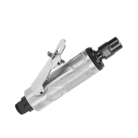 Real Deal Heavy Duty Air Die Grinder With Adjustable Speed Regulator 1/4 Inch Arbor showing ergonomic design and durable metal body.
