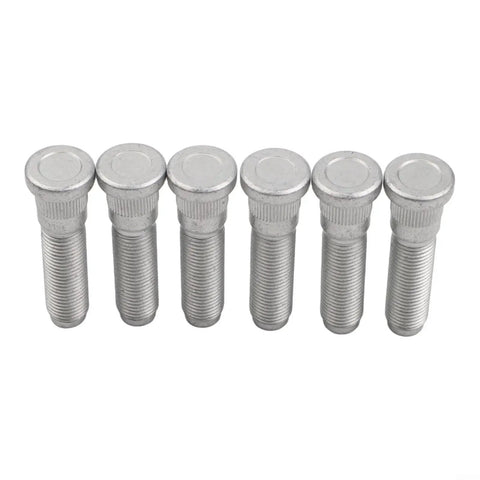 Heavy Duty 65Mm M14x1.5 Wheel Studs For Ford F150 Transit 2015-2020 Replace Stolen Lug Bolts Super Cold Forged Steel Replacement Kit Set of 6, six silver studs